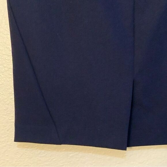 TOMMY HILFIGER Skirt Women’s 6 Navy Blue A-Line Zipper Detail Back Zip Button. - Picture 4 of 12